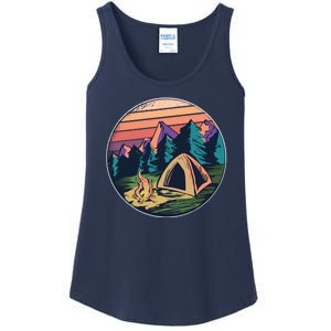 Outdoor Camping Sunset Ladies Essential Tank