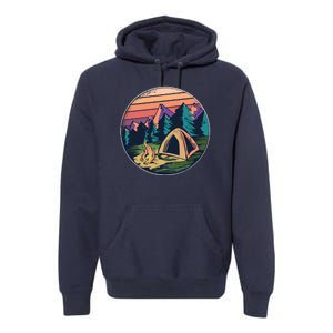 Outdoor Camping Sunset Premium Hoodie