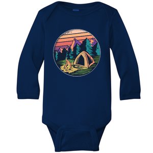 Outdoor Camping Sunset Baby Long Sleeve Bodysuit