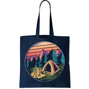 Outdoor Camping Sunset Tote Bag