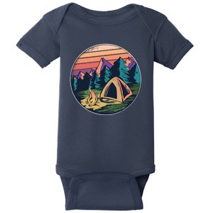 Outdoor Camping Sunset Baby Bodysuit