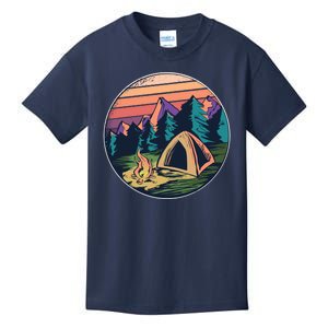 Outdoor Camping Sunset Kids T-Shirt