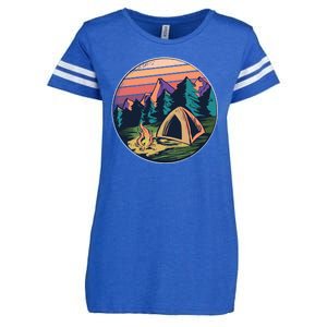 Outdoor Camping Sunset Enza Ladies Jersey Football T-Shirt