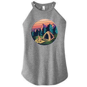 Outdoor Camping Sunset Women's Perfect Tri Rocker Tank