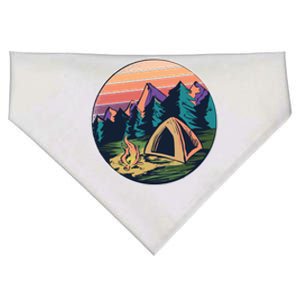 Outdoor Camping Sunset USA-Made Doggie Bandana