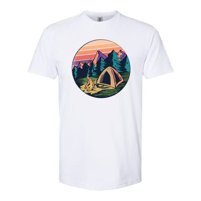 Outdoor Camping Sunset Softstyle® CVC T-Shirt