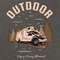 Outdoor Enjoy Every Moment Cotton Canvas Backpack