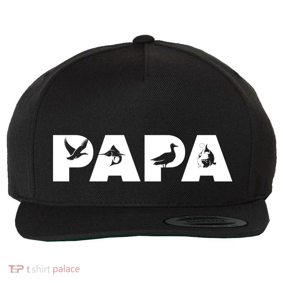 Outdoor Hunting Papa Wool Snapback Cap
