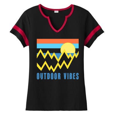 Outdoor Vibes Ladies Halftime Notch Neck Tee