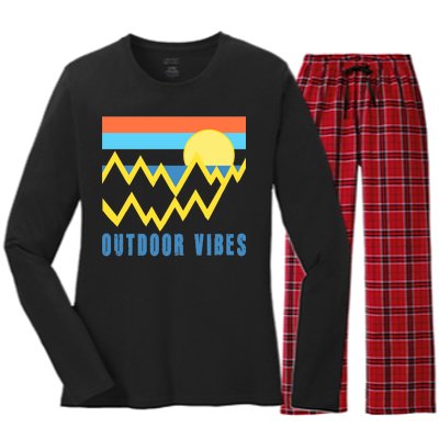 Outdoor Vibes Women's Long Sleeve Flannel Pajama Set 