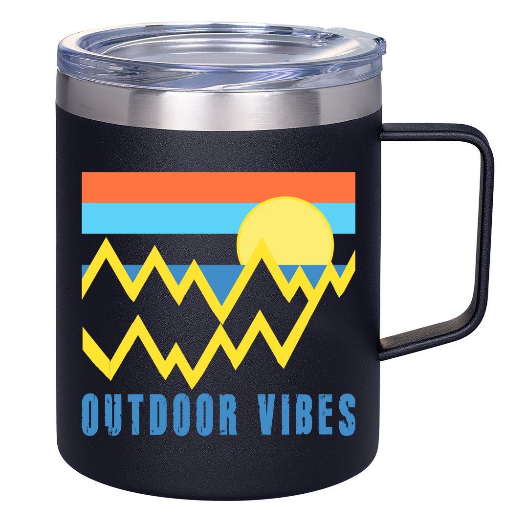 Outdoor Vibes 12oz Stainless Steel Coffee Mug