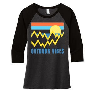 Outdoor Vibes Women's Tri-Blend 3/4-Sleeve Raglan Shirt