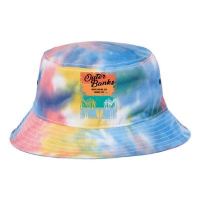 Outer Banks North Carolina USA Founded 1587 Tie Dye Newport Bucket Hat