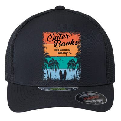 Outer Banks North Carolina USA Founded 1587 Flexfit Unipanel Trucker Cap