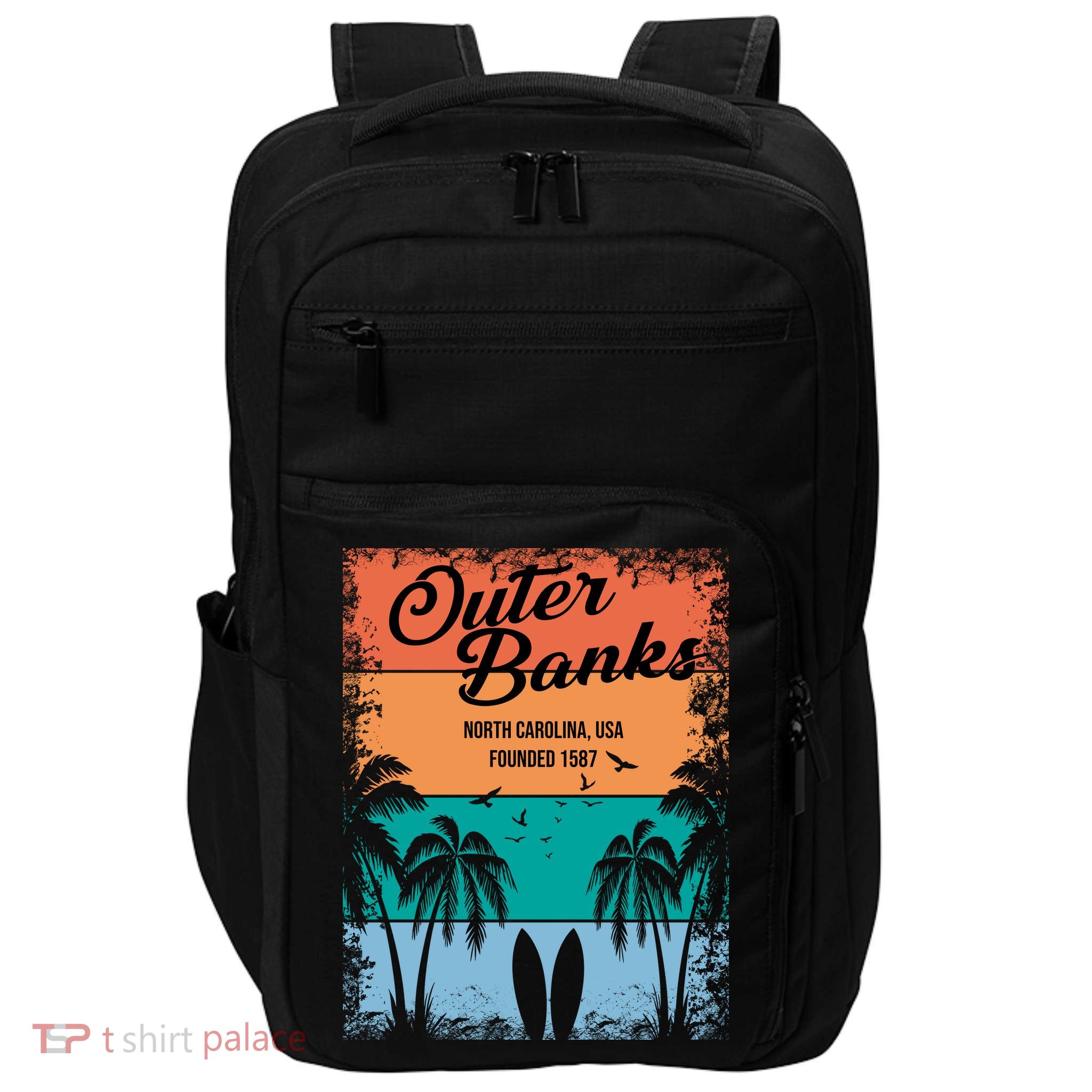 Outer Banks North Carolina USA Founded 1587 Impact Tech Backpack