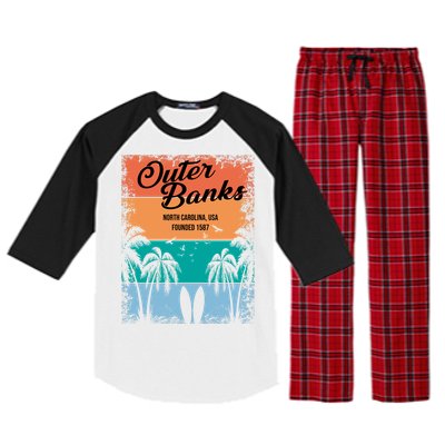 Outer Banks North Carolina USA Founded 1587 Raglan Sleeve Pajama Set