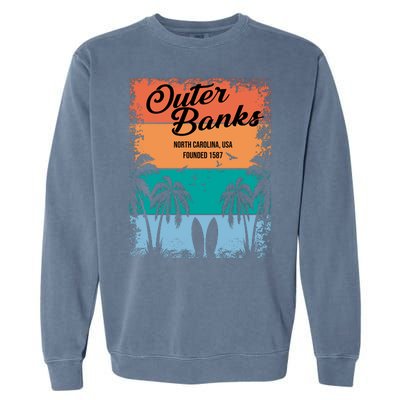 Outer Banks North Carolina USA Founded 1587 Garment-Dyed Sweatshirt