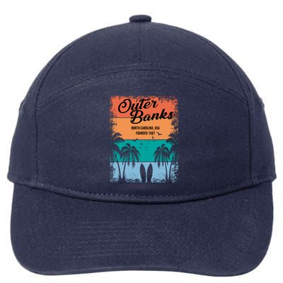 Outer Banks North Carolina USA Founded 1587 7-Panel Snapback Hat