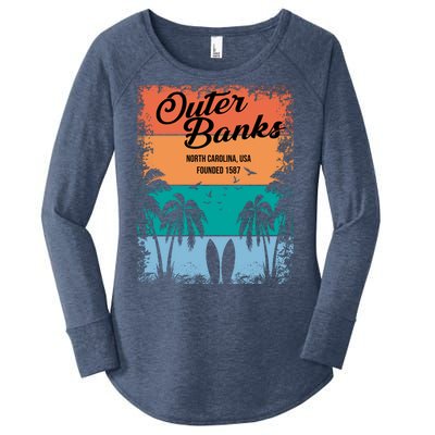 Outer Banks North Carolina USA Founded 1587 Women's Perfect Tri Tunic Long Sleeve Shirt