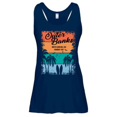 Outer Banks North Carolina USA Founded 1587 Ladies Essential Flowy Tank