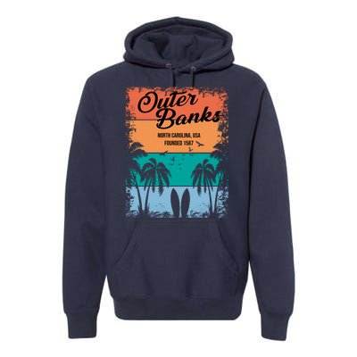 Outer Banks North Carolina USA Founded 1587 Premium Hoodie