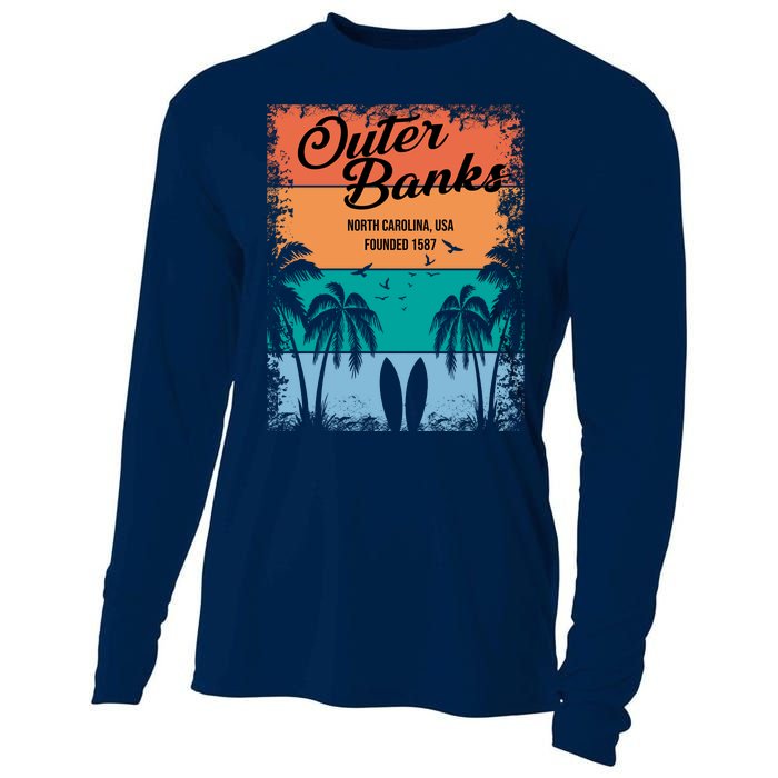 Outer Banks North Carolina USA Founded 1587 Cooling Performance Long Sleeve Crew