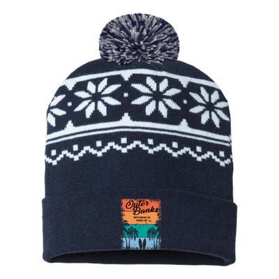 Outer Banks North Carolina USA Founded 1587 USA-Made Snowflake Beanie