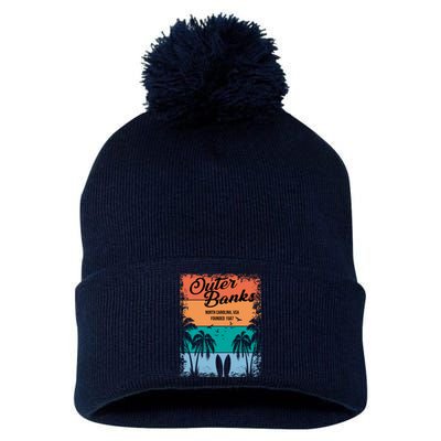 Outer Banks North Carolina USA Founded 1587 Pom Pom 12in Knit Beanie