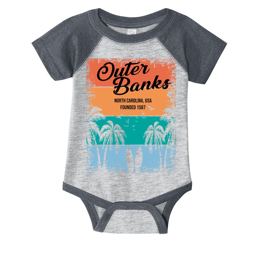 Outer Banks North Carolina USA Founded 1587 Infant Baby Jersey Bodysuit