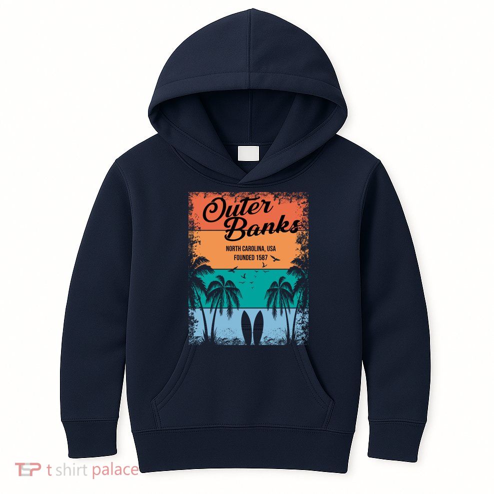Outer Banks North Carolina USA Founded 1587 Kids Hoodie