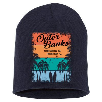 Outer Banks North Carolina USA Founded 1587 Short Acrylic Beanie