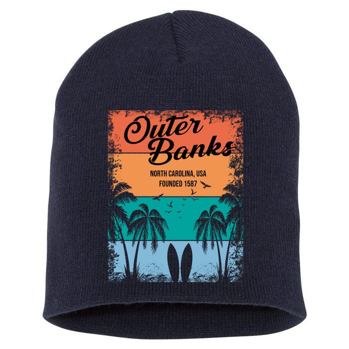 Outer Banks North Carolina USA Founded 1587 Short Acrylic Beanie