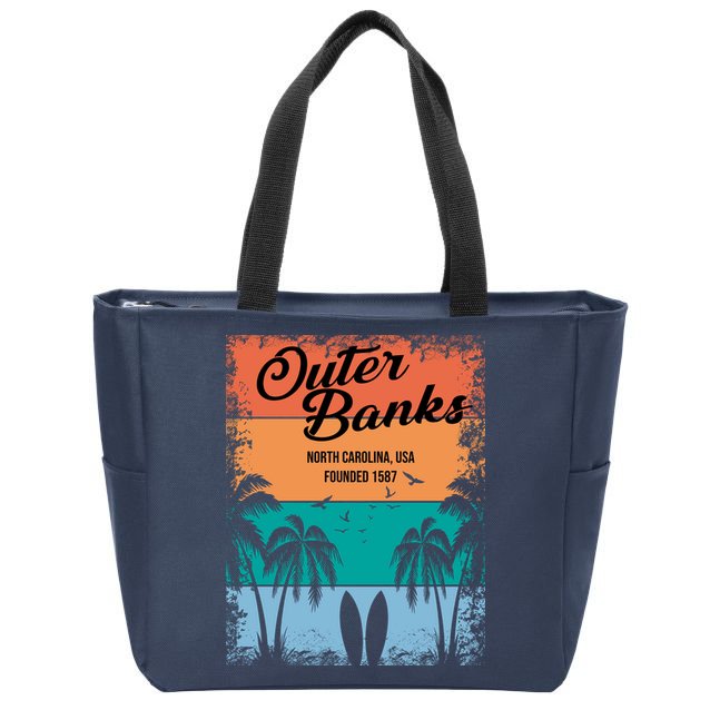 Outer Banks North Carolina USA Founded 1587 Zip Tote Bag
