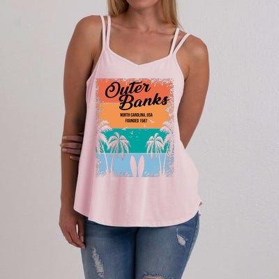 Outer Banks North Carolina USA Founded 1587 Women's Strappy Tank