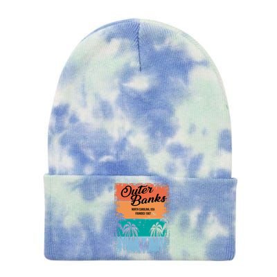 Outer Banks North Carolina USA Founded 1587 Tie Dye 12in Knit Beanie