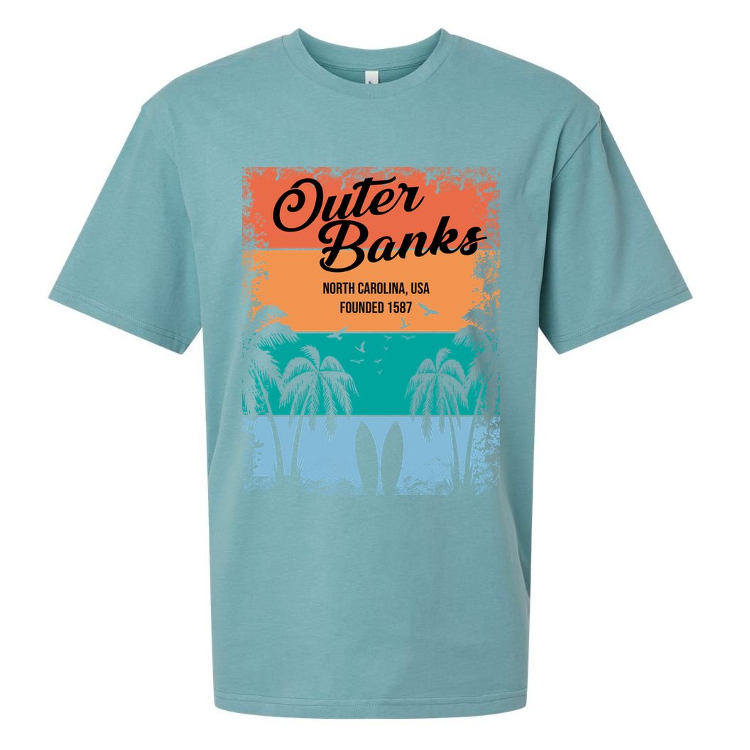 Outer Banks North Carolina USA Founded 1587 Sueded Cloud Jersey T-Shirt