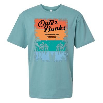 Outer Banks North Carolina USA Founded 1587 Sueded Cloud Jersey T-Shirt