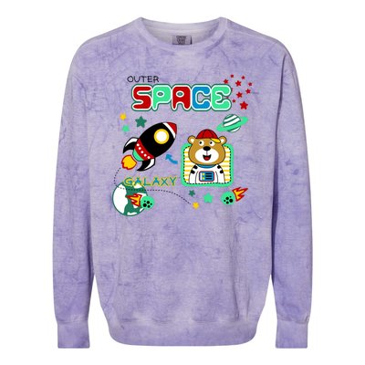 Outer Space Children's Illustration Colorblast Crewneck Sweatshirt