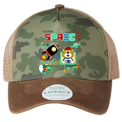 Outer Space Children's Illustration Legacy Tie Dye Trucker Hat