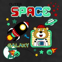 Outer Space Children's Illustration Cool Comfort Performance Bucket Hat