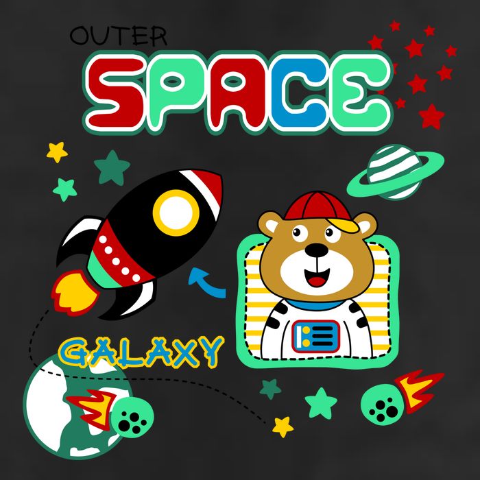 Outer Space Children's Illustration Cool Comfort Performance Bucket Hat