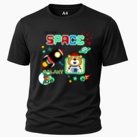 Outer Space Children's Illustration Cooling Performance Crew T-Shirt