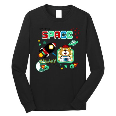 Outer Space Children's Illustration Long Sleeve Shirt