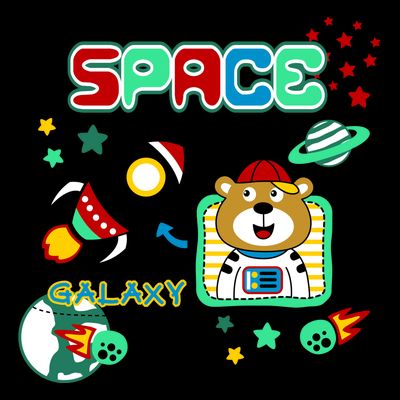 Outer Space Children's Illustration T-Shirt