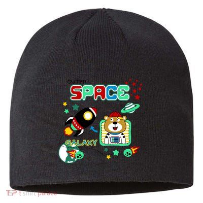 Outer Space Children's Illustration Sustainable Beanie