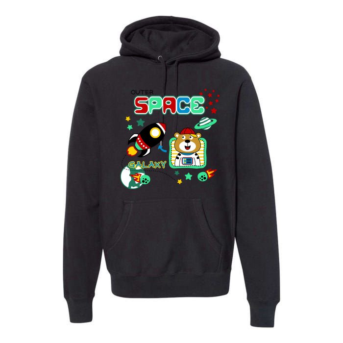 Outer Space Children's Illustration Premium Hoodie