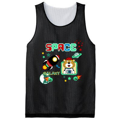 Outer Space Children's Illustration Mesh Reversible Basketball Jersey Tank