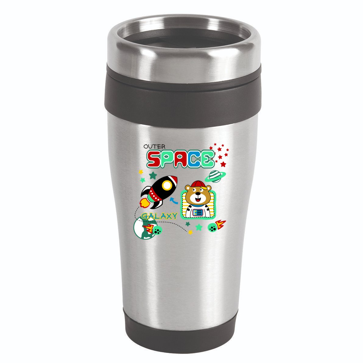 Outer Space Children's Illustration 16oz Travel Tumbler