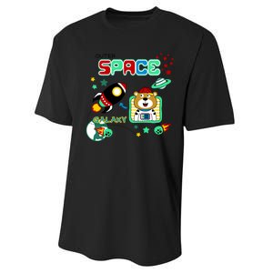 Outer Space Children's Illustration Performance Sprint T-Shirt