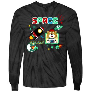 Outer Space Children's Illustration Tie-Dye Long Sleeve Shirt